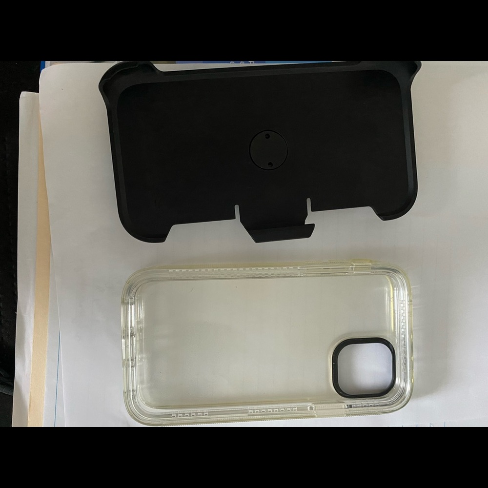 Thick Clear Case w/ Protective Clip & Waist Clip Hard iPhone 11